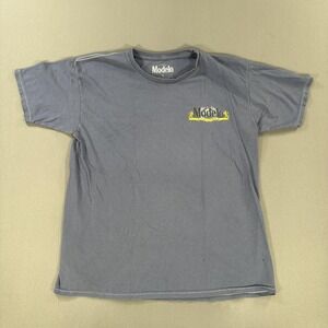 Modelo Cerveza Shirt Mens Large Blue Fighting Spirit Lion Graphic Beer Tee